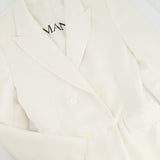 Ermanno Scervino Cream Double Breasted Blazer Jacket Size IT 40 (UK 8)