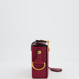 Christian Dior Burgundy Leather Dior Addict Box with Antique Gold Hardware