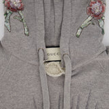 Gucci Grey 'Blind For Love' Hoodie With Embroidery and Distressed Details Size S (UK 8)