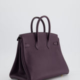 Hermès Birkin 25cm Retourne Bag in Raisin Togo Leather with Gold Hardware