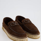 Valentino Brown Leisure Espadrilles in Split Leather Size EU 39 RRP £680