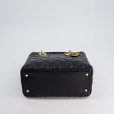 Christian Dior Black Medium Lady Dior Bag in Cannage Lambskin Leather with Gold Hardware RRP £5,300