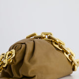 Bottega Veneta Brown Mud Chain Pouch Bag in Nappa Leather with Gold Hardware