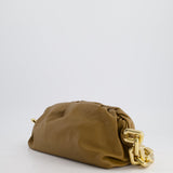 Bottega Veneta Brown Mud Chain Pouch Bag in Nappa Leather with Gold Hardware