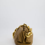 Bottega Veneta Brown Mud Chain Pouch Bag in Nappa Leather with Gold Hardware