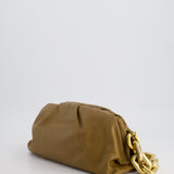 Bottega Veneta Brown Mud Chain Pouch Bag in Nappa Leather with Gold Hardware