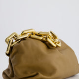 Bottega Veneta Brown Mud Chain Pouch Bag in Nappa Leather with Gold Hardware