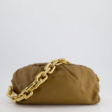 Bottega Veneta Brown Mud Chain Pouch Bag in Nappa Leather with Gold Hardware