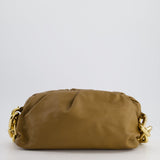 Bottega Veneta Brown Mud Chain Pouch Bag in Nappa Leather with Gold Hardware