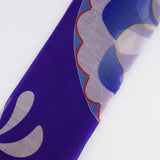 Chanel Purple Multicoloured Scarf with CC Logo Details Size 190cm x 130cm