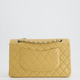 Chanel Vintage Beige Classic Medium Double Flap Bag in Lambskin Leather with Silver Hardware