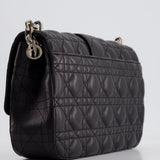 Christian Dior Black Cannage Miss Dior Leather Bag With Silver Hardware