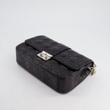 Christian Dior Black Cannage Miss Dior Leather Bag With Silver Hardware