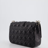 Christian Dior Black Cannage Miss Dior Leather Bag With Silver Hardware