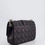 Christian Dior Black Cannage Miss Dior Leather Bag With Silver Hardware