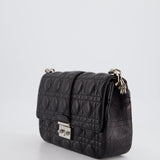 Christian Dior Black Cannage Miss Dior Leather Bag With Silver Hardware