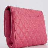 Chanel Pink Timeless Clutch on Chain in Lambskin Leather with Brushed Gold Hardware