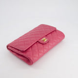 Chanel Pink Timeless Clutch on Chain in Lambskin Leather with Brushed Gold Hardware