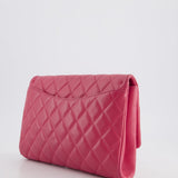 Chanel Pink Timeless Clutch on Chain in Lambskin Leather with Brushed Gold Hardware