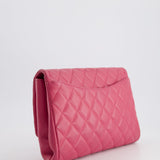 Chanel Pink Timeless Clutch on Chain in Lambskin Leather with Brushed Gold Hardware