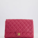 Chanel Pink Timeless Clutch on Chain in Lambskin Leather with Brushed Gold Hardware