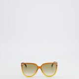 Givenchy Brown Acetate Sunglasses with Gold Arms