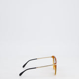 Givenchy Brown Acetate Sunglasses with Gold Arms