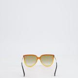 Givenchy Brown Acetate Sunglasses with Gold Arms