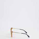 Givenchy Brown Acetate Sunglasses with Gold Arms