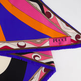 Emilio Pucci Multi-Coloured Silk Abstract Print Tie Top Size One Size