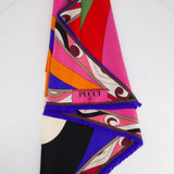 Emilio Pucci Multi-Coloured Silk Abstract Print Tie Top Size One Size