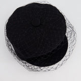 Christian Dior Black Dior Arty Cap with Veil RRP £560