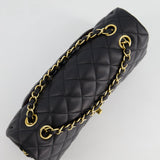 Chanel Medium Black Classic Double Flap Bag in Lambskin Leather with Gold Hardware