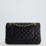 Chanel Medium Black Classic Double Flap Bag in Lambskin Leather with Gold Hardware