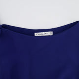 Christian Dior Electric Blue Silk Midi Dress with Shoulder Detailing Size FR 38 (UK 10)