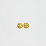 Chanel Vintage Gold Round Logo with Pearl Clip-On Earrings