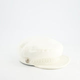 Hermès Double Linen White Twill Cabourg Cap Size 56