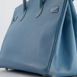 Hermès Birkin Blue Jean 35cm in Gulliver Leather with Gold Hardware