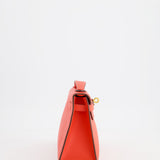 Hermès Kelly Pochette in Rouge Pivoine Epsom Leather with Gold Hardware