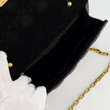 Christian Dior Black Leather Dior Addict Flap Bag with Antique Gold Hardware