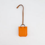 Hermès Orange Lambskin Shopping Bag Charm