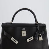 Hermès Kelly Retourne 32cm Bag in Black Togo Leather with Palladium Hardware