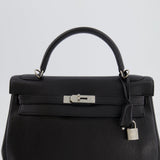 Hermès Kelly Retourne 32cm Bag in Black Togo Leather with Palladium Hardware