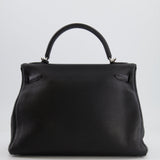 Hermès Kelly Retourne 32cm Bag in Black Togo Leather with Palladium Hardware