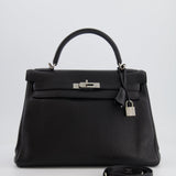 Hermès Kelly Retourne 32cm Bag in Black Togo Leather with Palladium Hardware