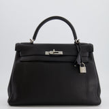 Hermès Kelly Retourne 32cm Bag in Black Togo Leather with Palladium Hardware