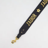 Christian Dior Navy J'Adior Leather Strap with Antique Gold Hardware