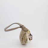 Fendi Brown O'Lock Swing FF Logo Shoulder Bag with Charms Details