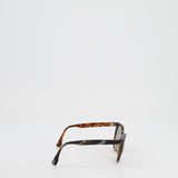 Fendi Brown Tortoiseshell and Wood-effect Round Sunglasses