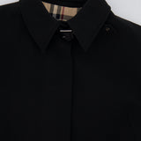 Burberry Black Classic Trench Coat with Belt Detail Size UK 8